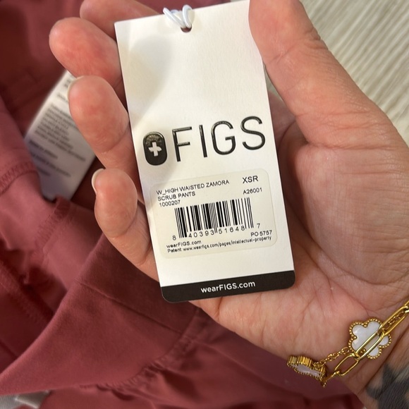 NWT Figs Zamora Jogger Scrub High Waist Pants in Mauve size XS R - Picture 5 of 14